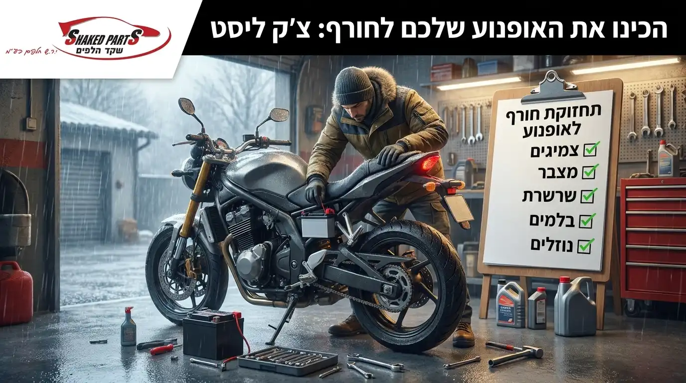 הצ'ק ליסט לבדיקת אופנועים לקראת החורף